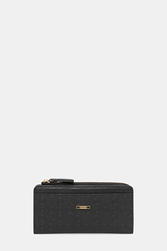 BLACK MONOGRAM WALLET