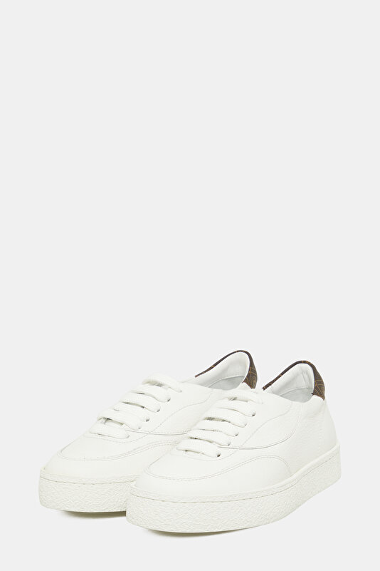 BEIGE MONOGRAM LEATHER SHOE 2