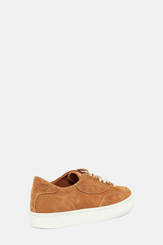 TAN MONOGRAM LEATHER SHOE 3