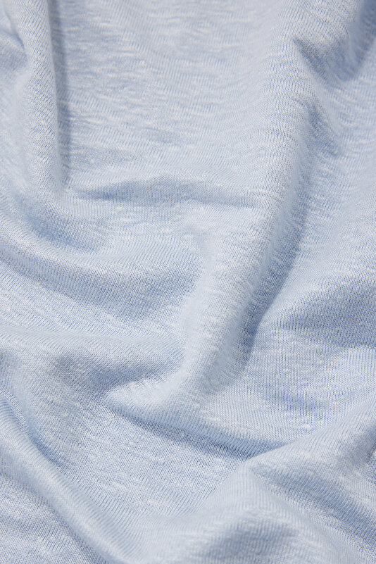 BLUE V NECK OFF THE SHOULDER TSHIRT 4