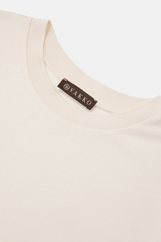 ECRU BASIC / ROUND NECKLINE SHORT SLEEVE TSHIRT 3