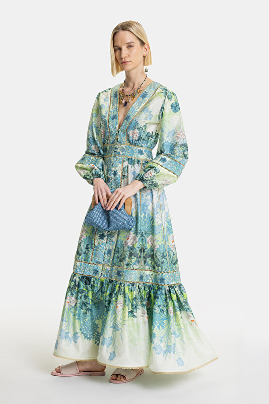 MULTICOLOR LONG SLEEVE DRESS