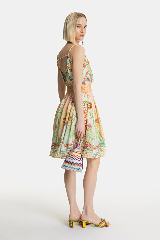MULTICOLOR SLEEVELESS SUSPENDER DRESS 2