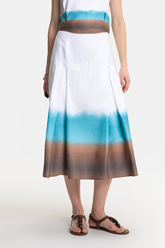 BROWN DEGRADE DESIGN SKIRT 2