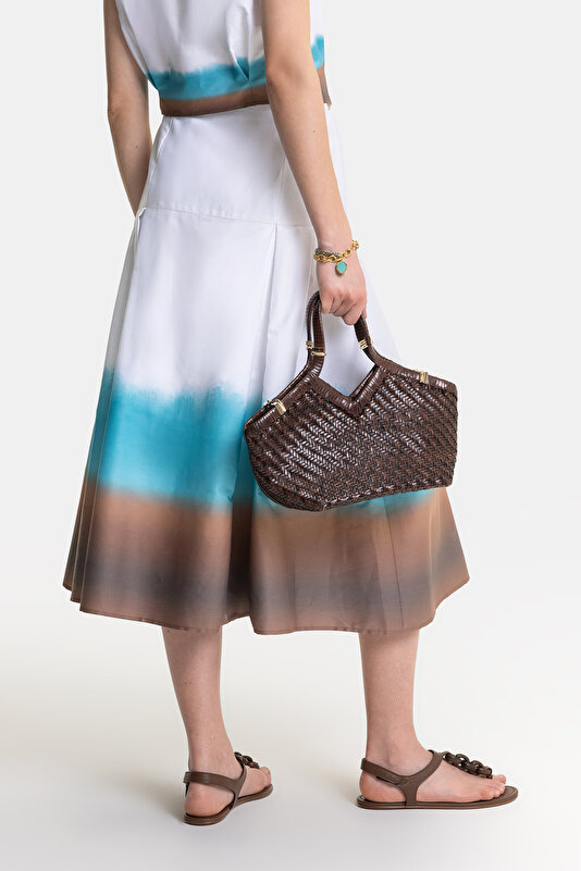 BROWN DEGRADE DESIGN SKIRT 3