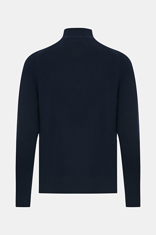 NAVY BLUE 1/2 TURTLENECK TRICOT 2