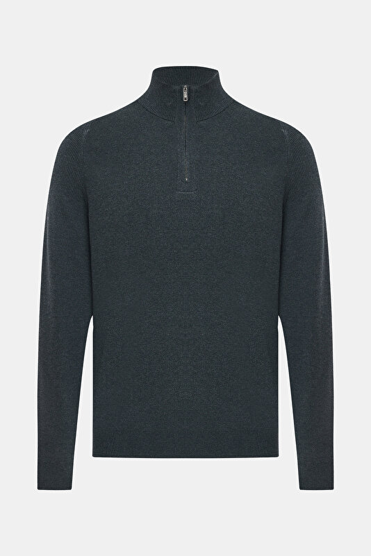 SMOKED 1/2 TURTLENECK TRICOT