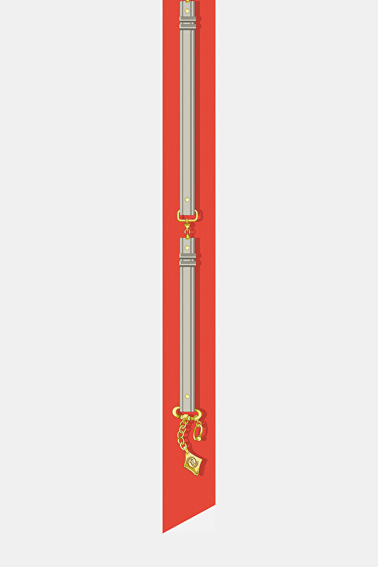 VERMILION OBJECT DESIGN TWILL FOULARD 2