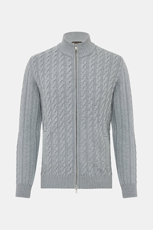 LIGHT GREY KNITTING DESIGN TRICOT