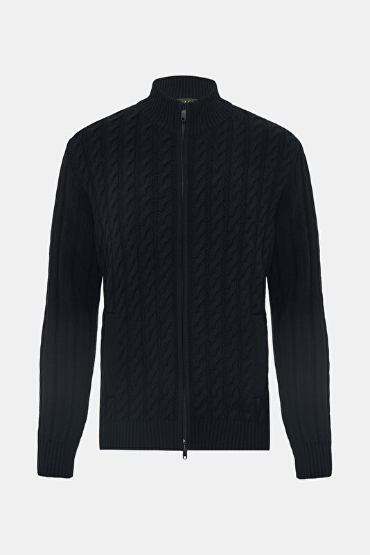 BLACK KNITTING DESIGN TRICOT