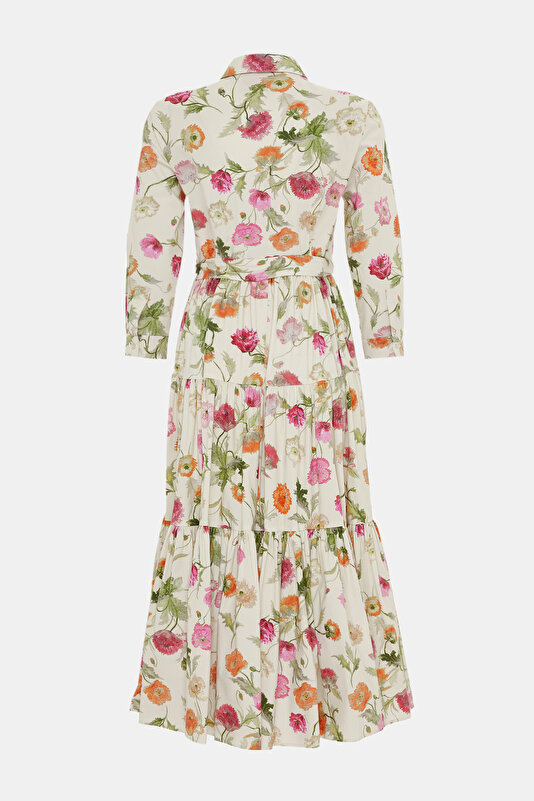 MULTICOLOR FLORAL PATTERN MIDI DRESS 2