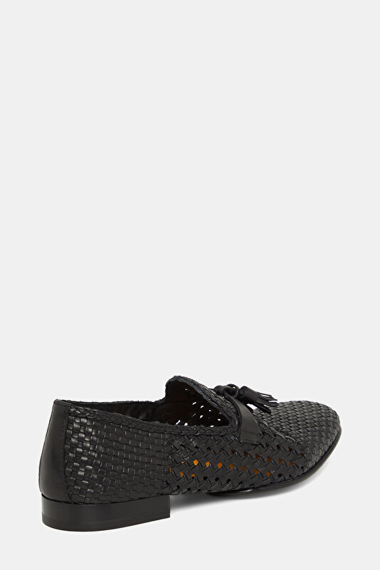 PÜSKÜLLÜ ÖRGÜ DERİ LOAFER 3