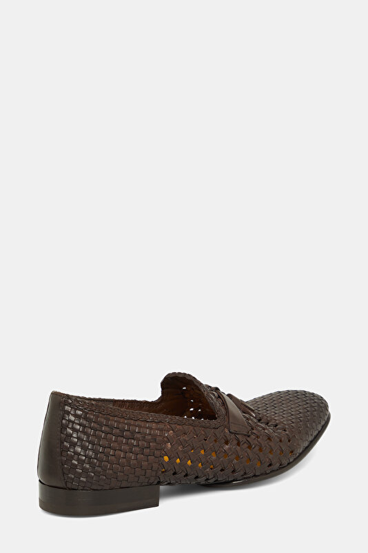 PÜSKÜLLÜ ÖRGÜ DERİ LOAFER 3