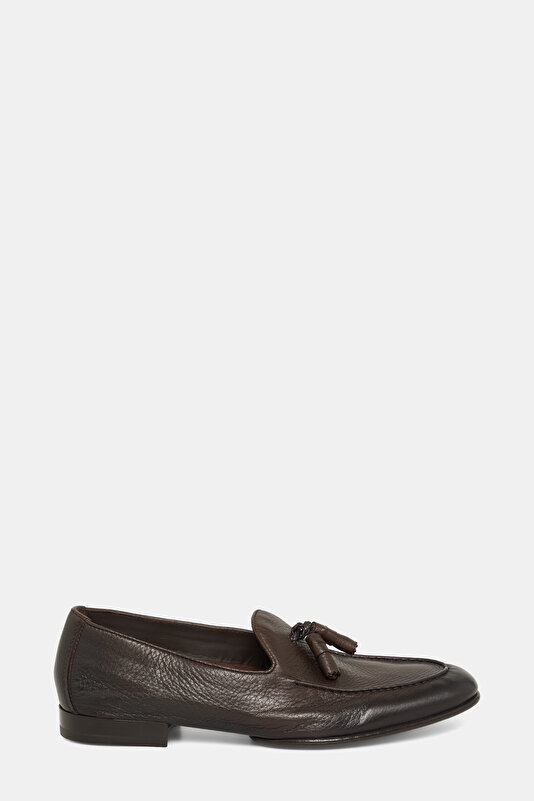 PÜSKÜLLÜ DERİ LOAFER