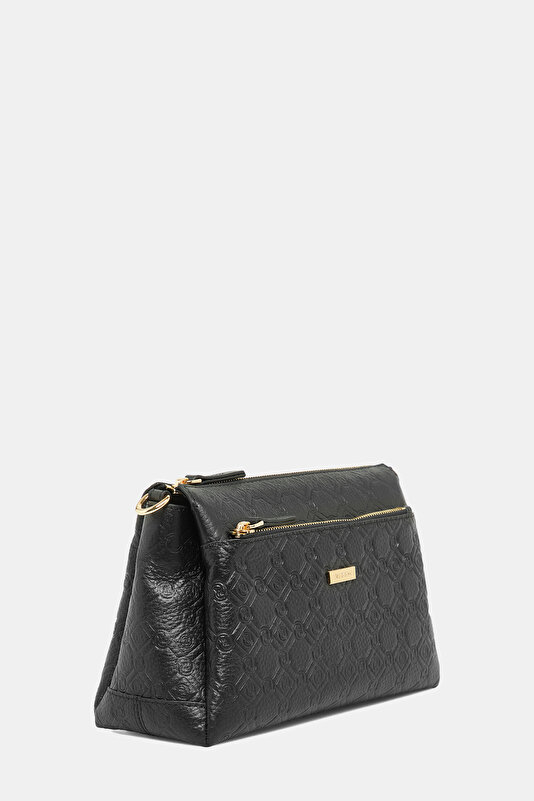 BLACK MONOGRAM LEATHER BAG 3
