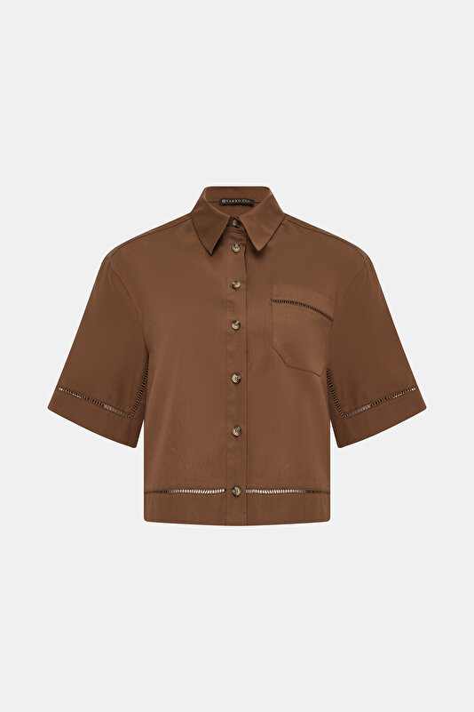 BROWN SHORT SLEEVE SHIRT