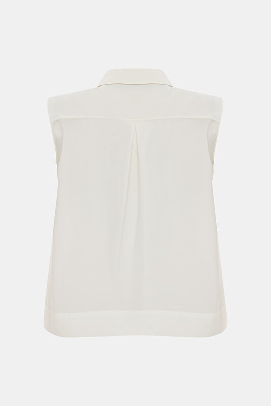 BEIGE SLEEVELESS SHIRT 2