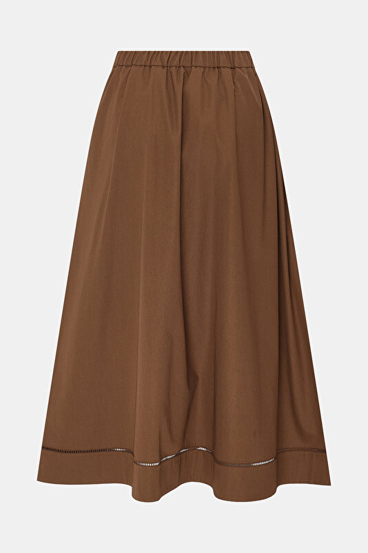BROWN MIDI SKIRT 2