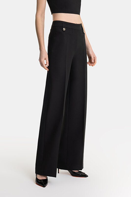 BLACK STRAIGHT CUT TROUSERS 2