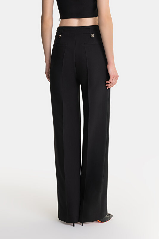 BLACK STRAIGHT CUT TROUSERS 3