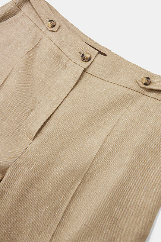 BEIGE STRAIGHT CUT TROUSERS 3