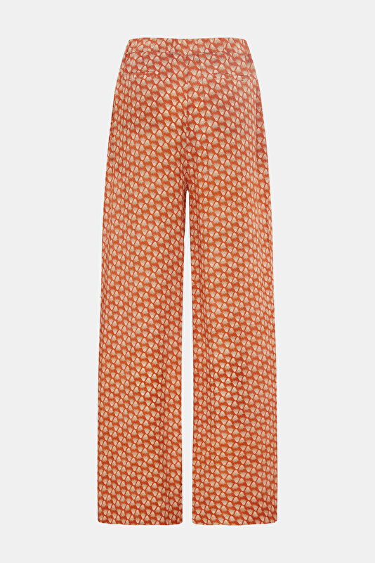 WHITE DESIGN FILLED WIDE LEG TROUSERS 2