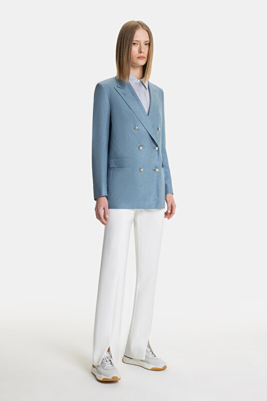 ECRU SKINNY LEG TROUSERS
