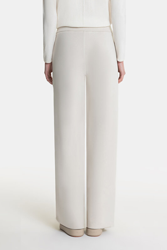 ECRU STRAIGHT CUT SPORTS TROUSERS 3