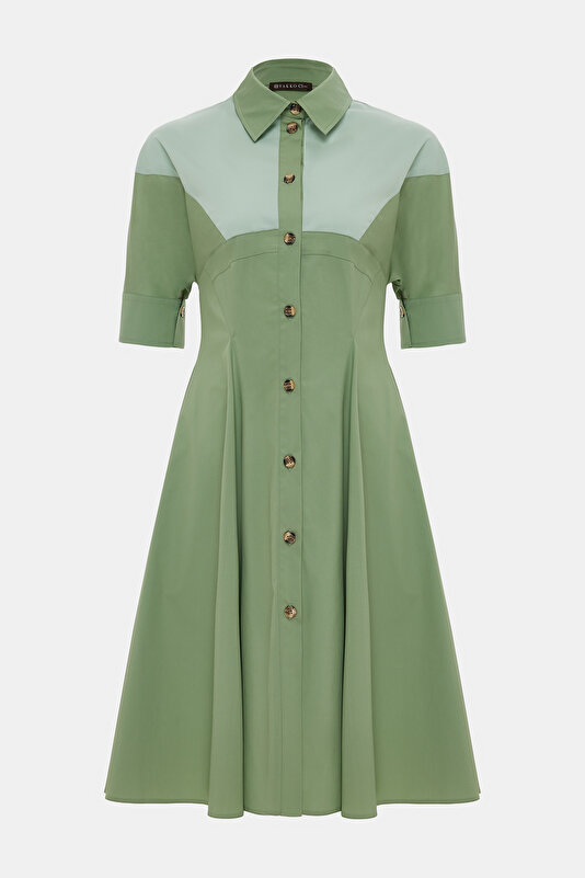 MINT SHORT SLEEVE BELOW THE KNEE DRESS