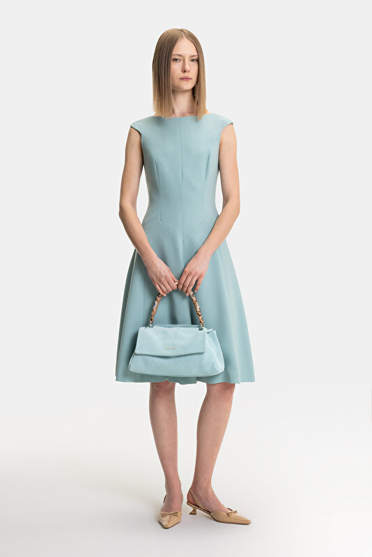 MINT SLEEVELESS BELOW THE KNEE DRESS