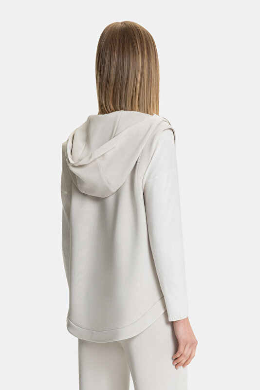 ECRU HOODIE SWEATSHIRT 2