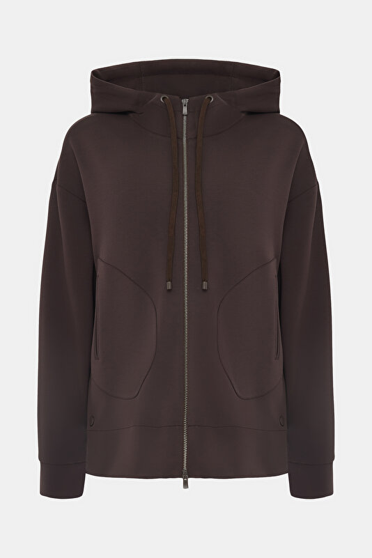BROWN HOODIE SWEATSHIRT