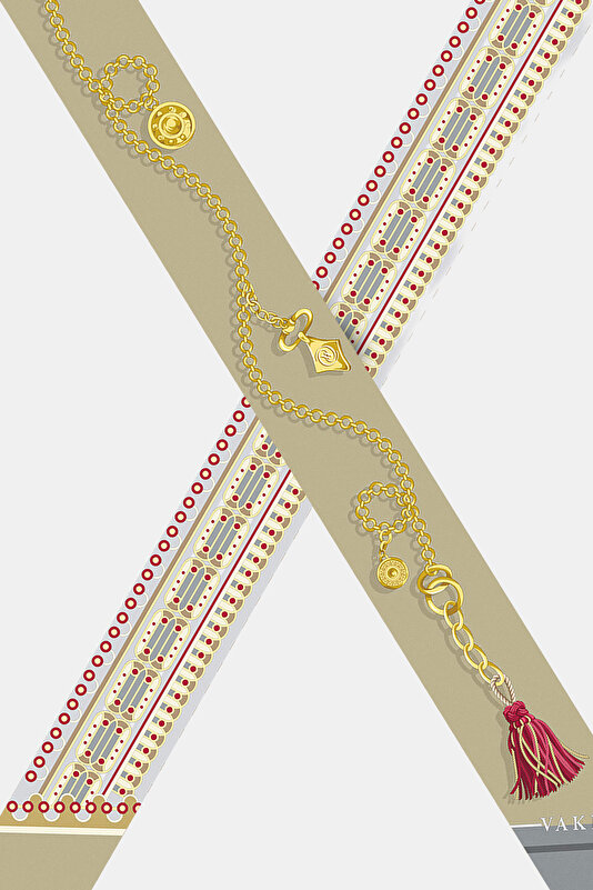 SILVER OBJECT DESIGN TWILL FOULARD 3