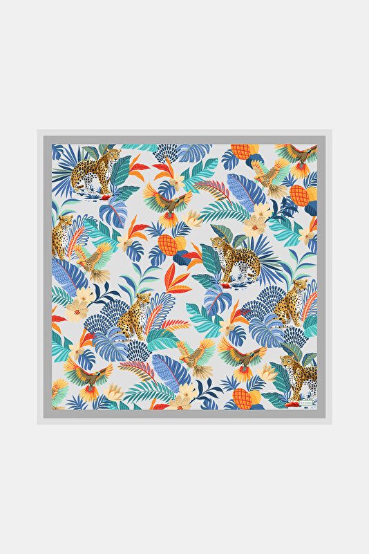 DARK BLUE ANIMAL FIGURED TWILL GAVROŞ