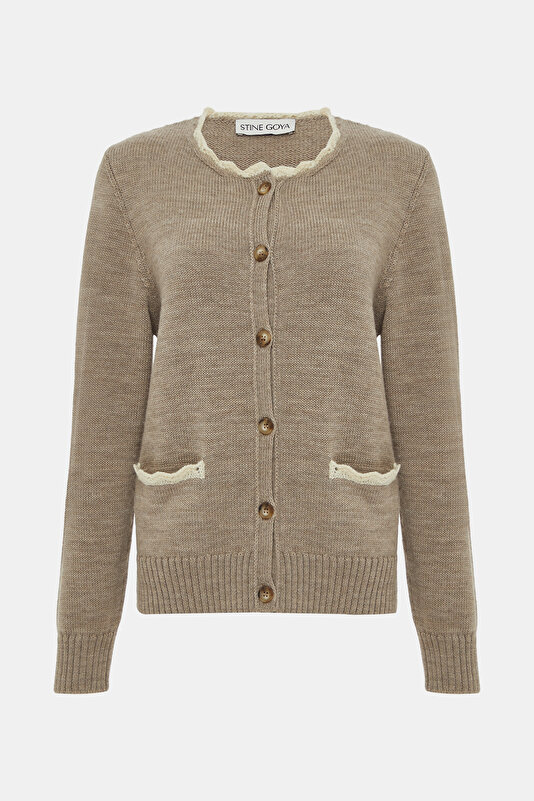 CREAM WOOL CARDIGAN