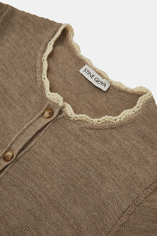 CREAM WOOL CARDIGAN 3
