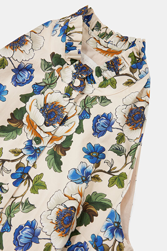 MULTICOLOR FLORAL PATTERN MIDI DRESS 2