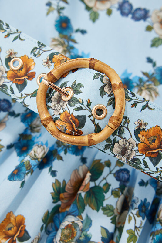 MULTICOLOR FLORAL PATTERN MIDI DRESS 4