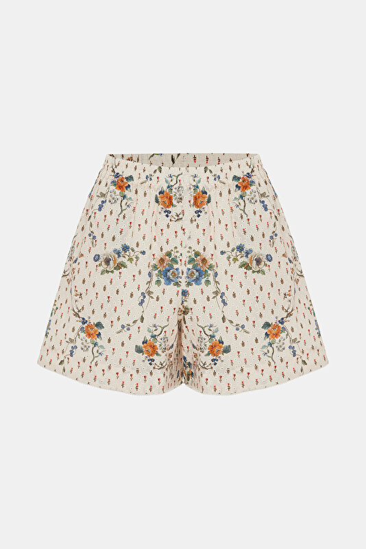 MULTİCOLOR FLORAL PATTERN SHORTS