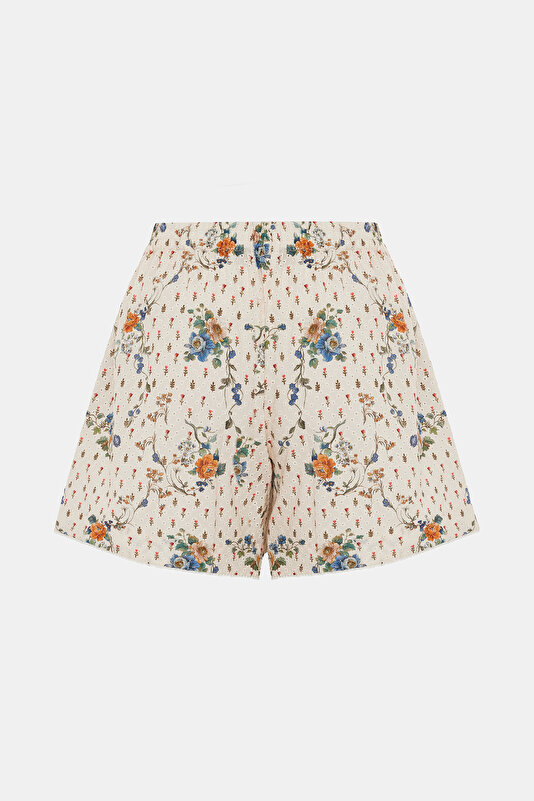 MULTİCOLOR FLORAL PATTERN SHORTS 2