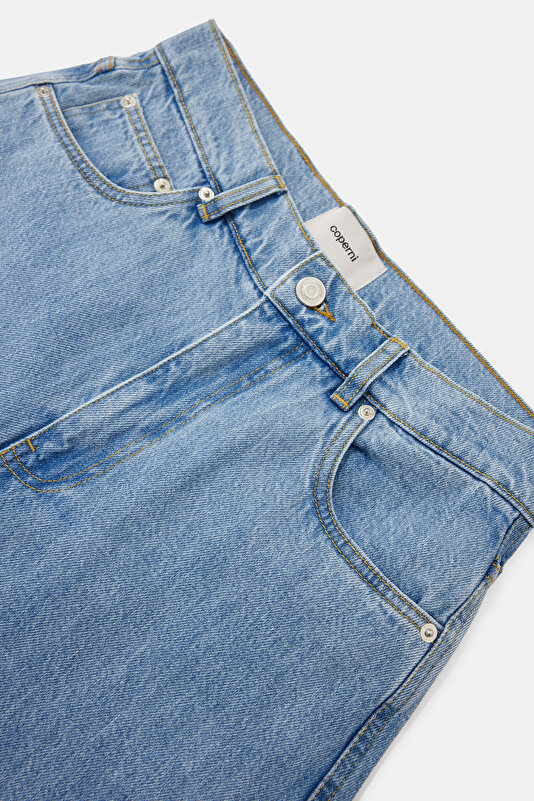LIGHT BLUE ZIP FASTENING BERMUDA 3