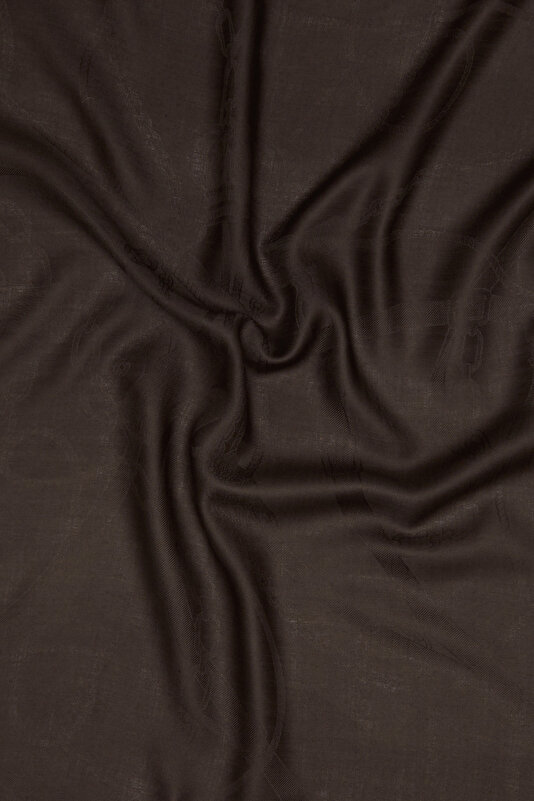 DARK BROWN OBJECT DESIGN CASHMERE SHAWL 2