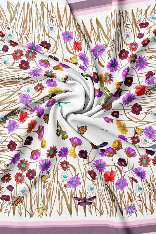 FUCHSIA ANIMAL FIGURED TWILL BANDANA 2