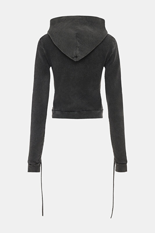 BLACK HOODİE SWEATSHİRT 2