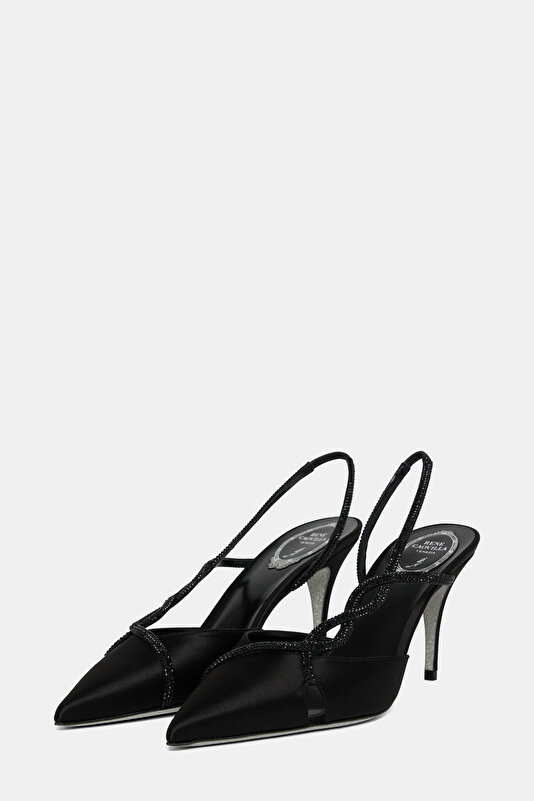 BLACK SATIN SHOES 2