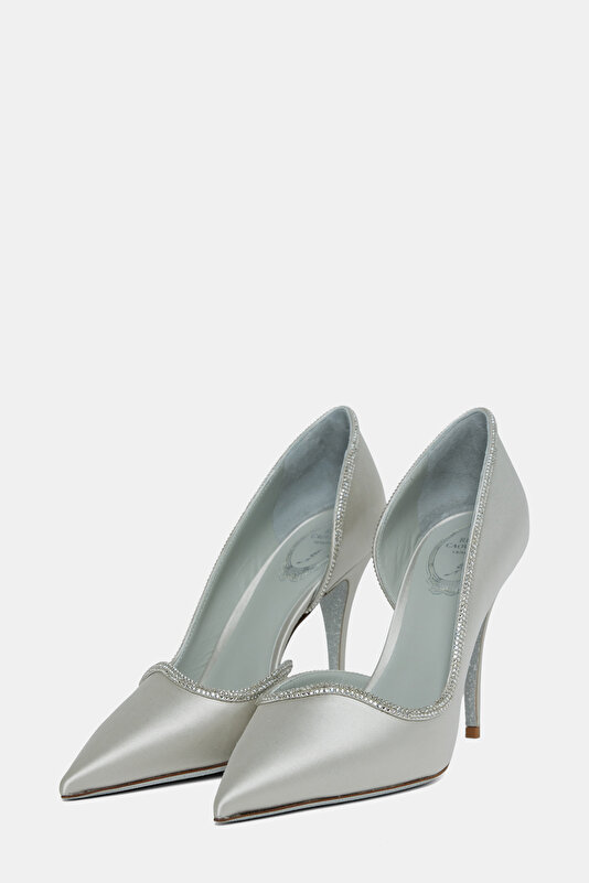 SILVER SATIN SHOES 2