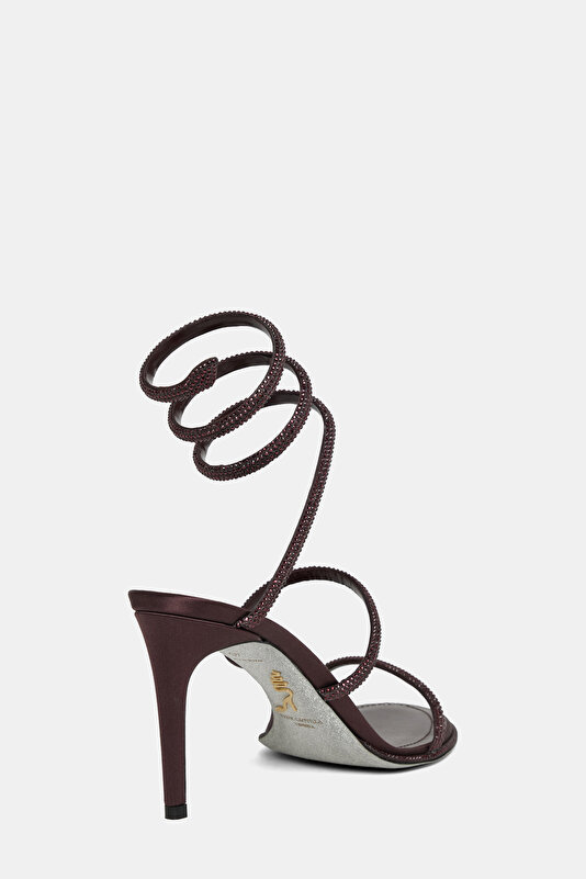 RED BROWN JEWELLED SHOES 3