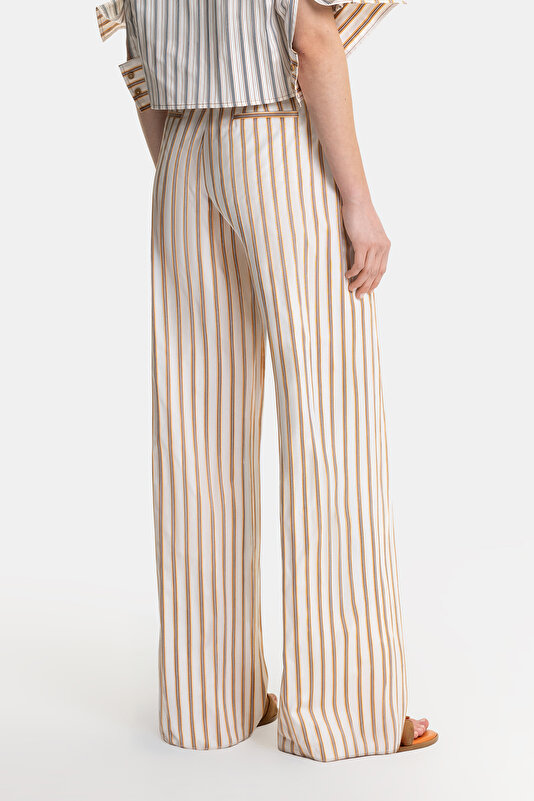 MULTICOLOR STRIPED WIDE LEG TROUSERS 3