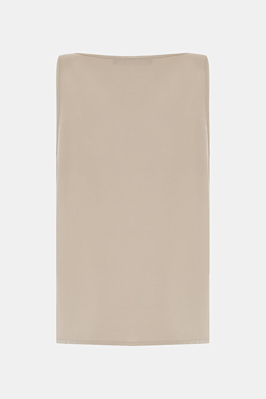 MINK BASIC / ROUND NECKLINE SLEEVELESS BLOUSE 2