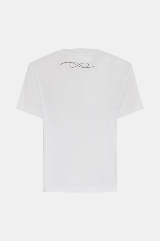 WHITE V NECK SHORT SLEEVE TSHIRT 2